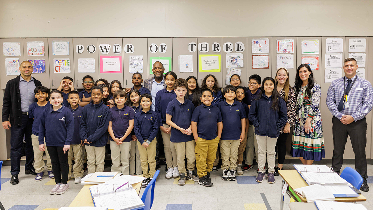  Board President Neron Visits School No 14 & Annex