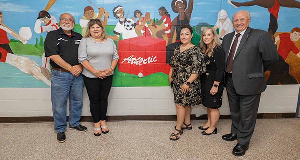 Board President Iliana Chevres visits Athletics Department