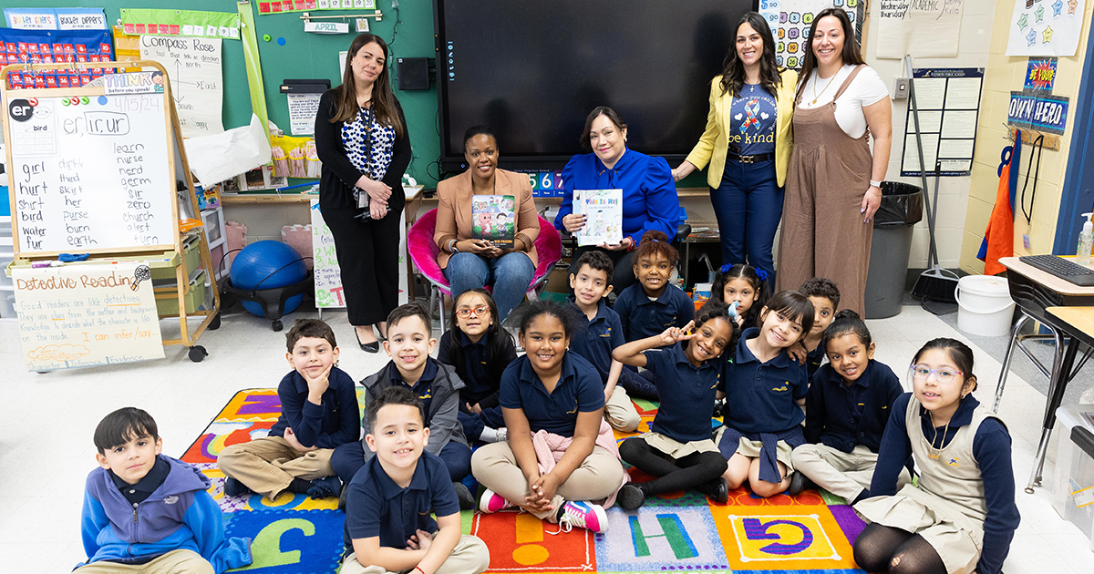 Board President Charlene Bathelus Dorgely and Board Member Ileana Chevres Read At School 25 For Auti