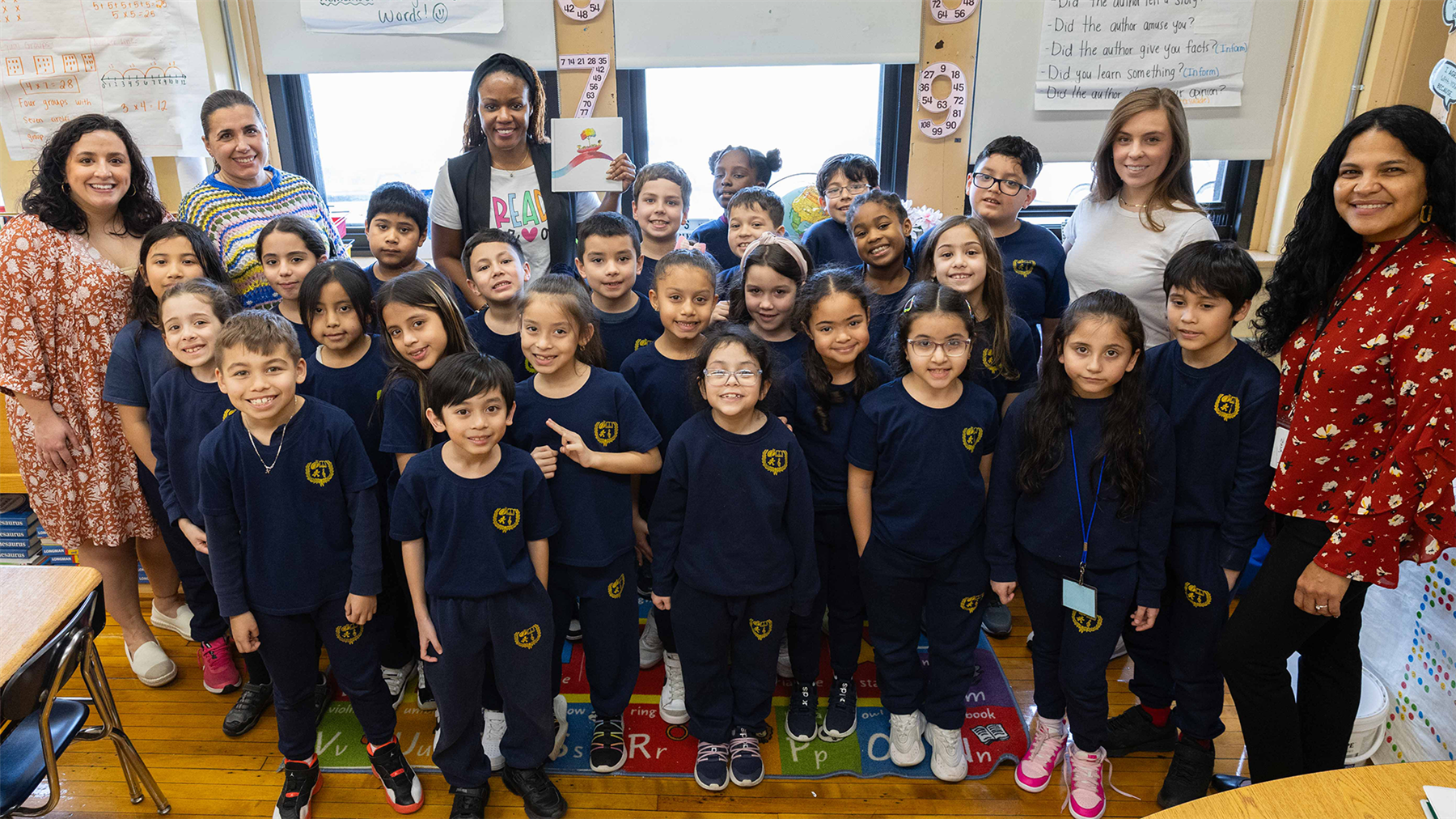  Board President Charlene Bathelus-Dorgely Reads to Students at Terence C. Reilly  School No. 7