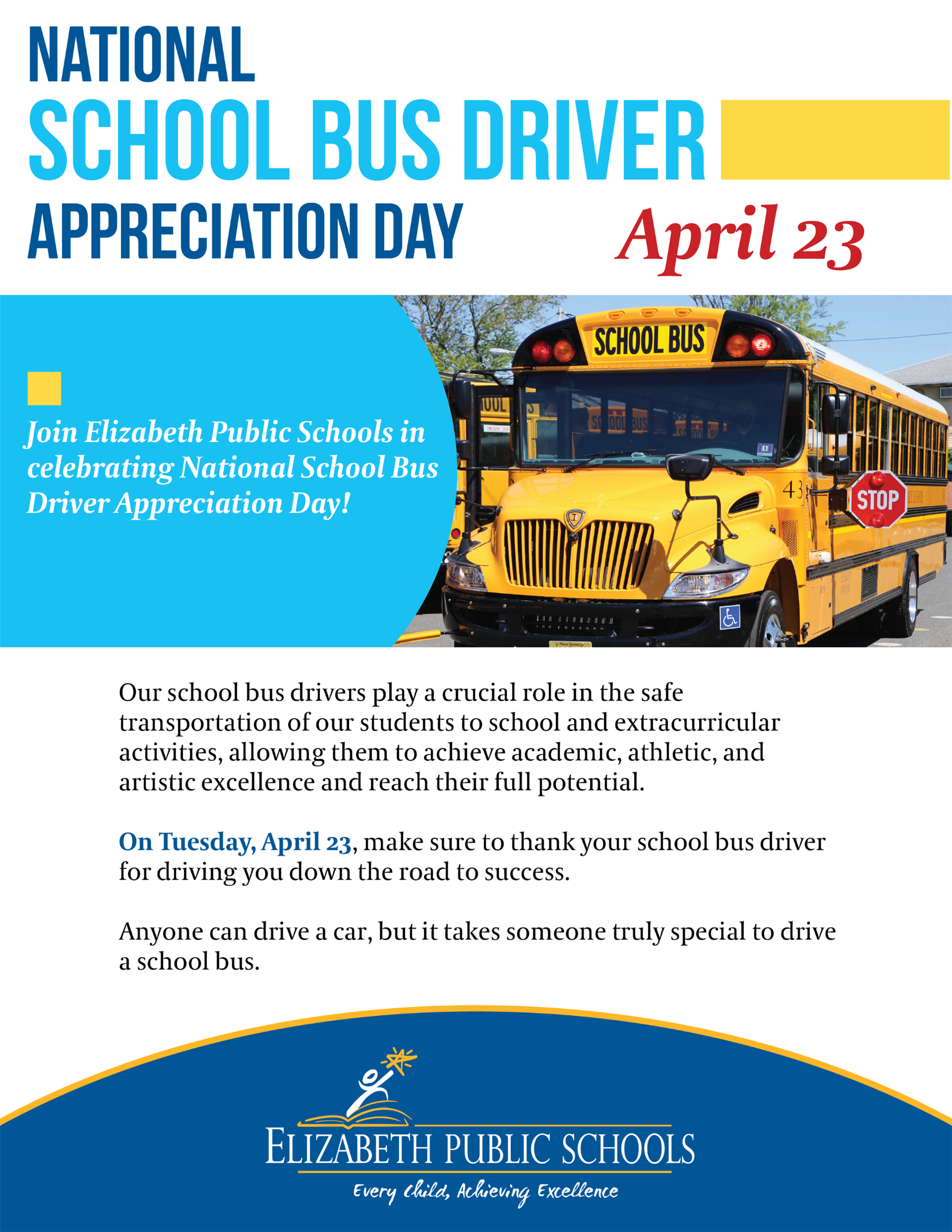 National School Bus Driver Appreciation Day - April 23