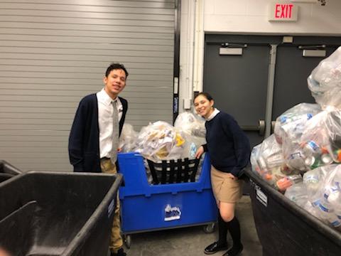 The recycling program at Elizabeth High School – Frank J. Cicarell Academy is well underway.  The EHS – FJC learning communit 