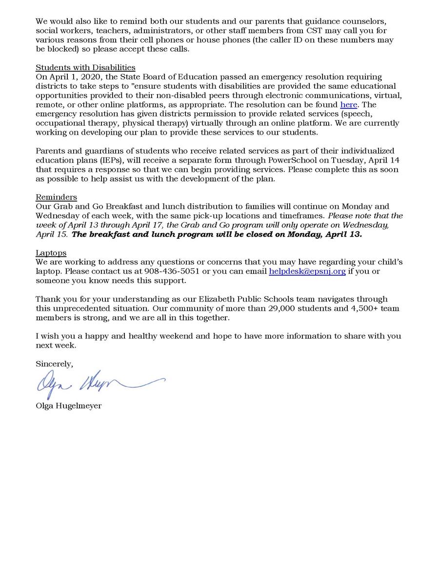 Letter to Community- Coronavirus Update- 4-9-20 3 