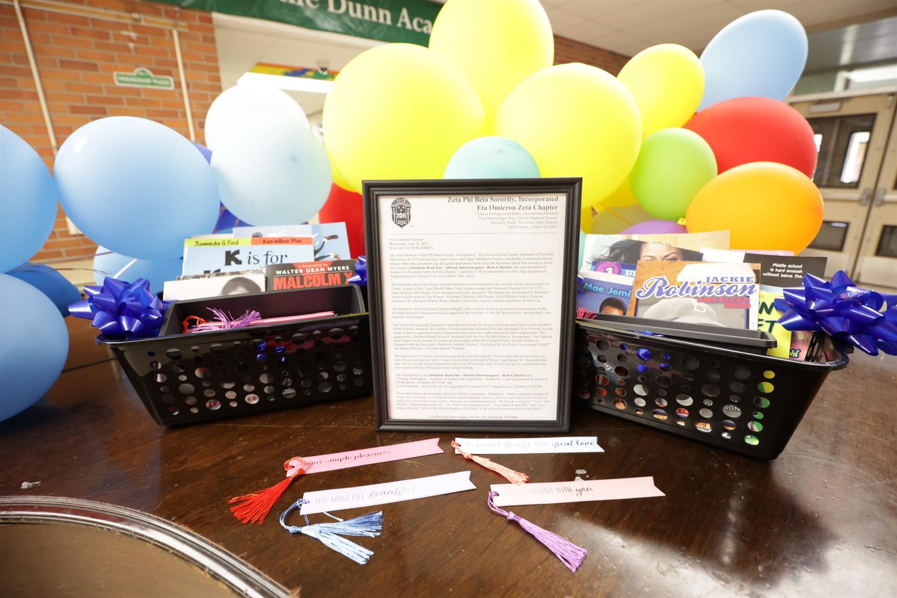 Zeta Phi Beta Chapter and NAACP Partnership Supports NJ Amistad with Book Collection Donation