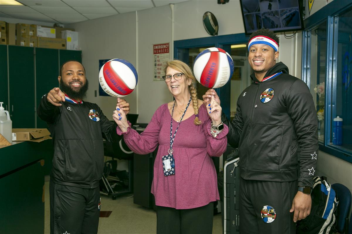 Harlem Globetrotters Visit Nicholas Murray Butler School No. 23