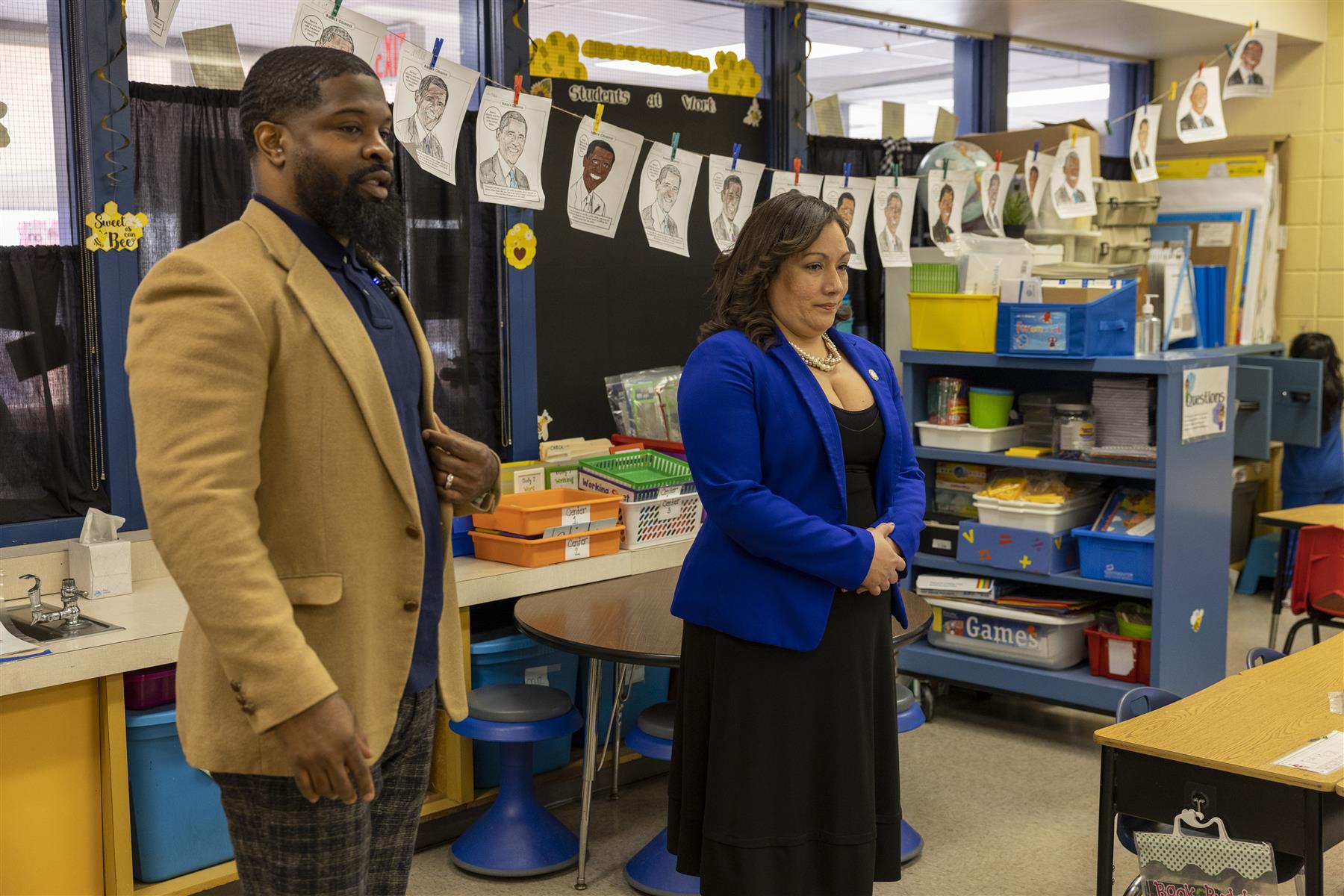 Board of Education President Iliana Chevres Visits George Washington Academy
