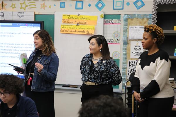 Board President Iliana Chevres Visits School No. 12