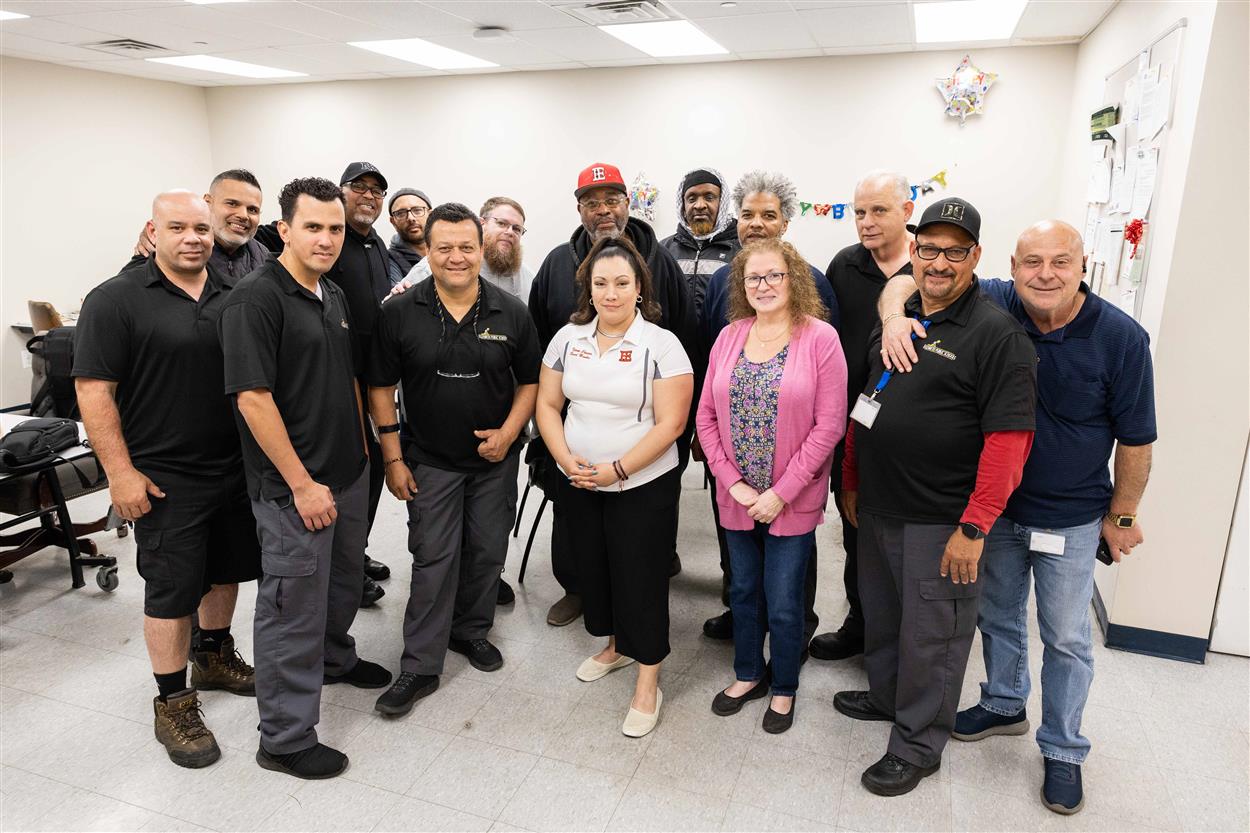 President Chevres Visits Warehouse Dept.