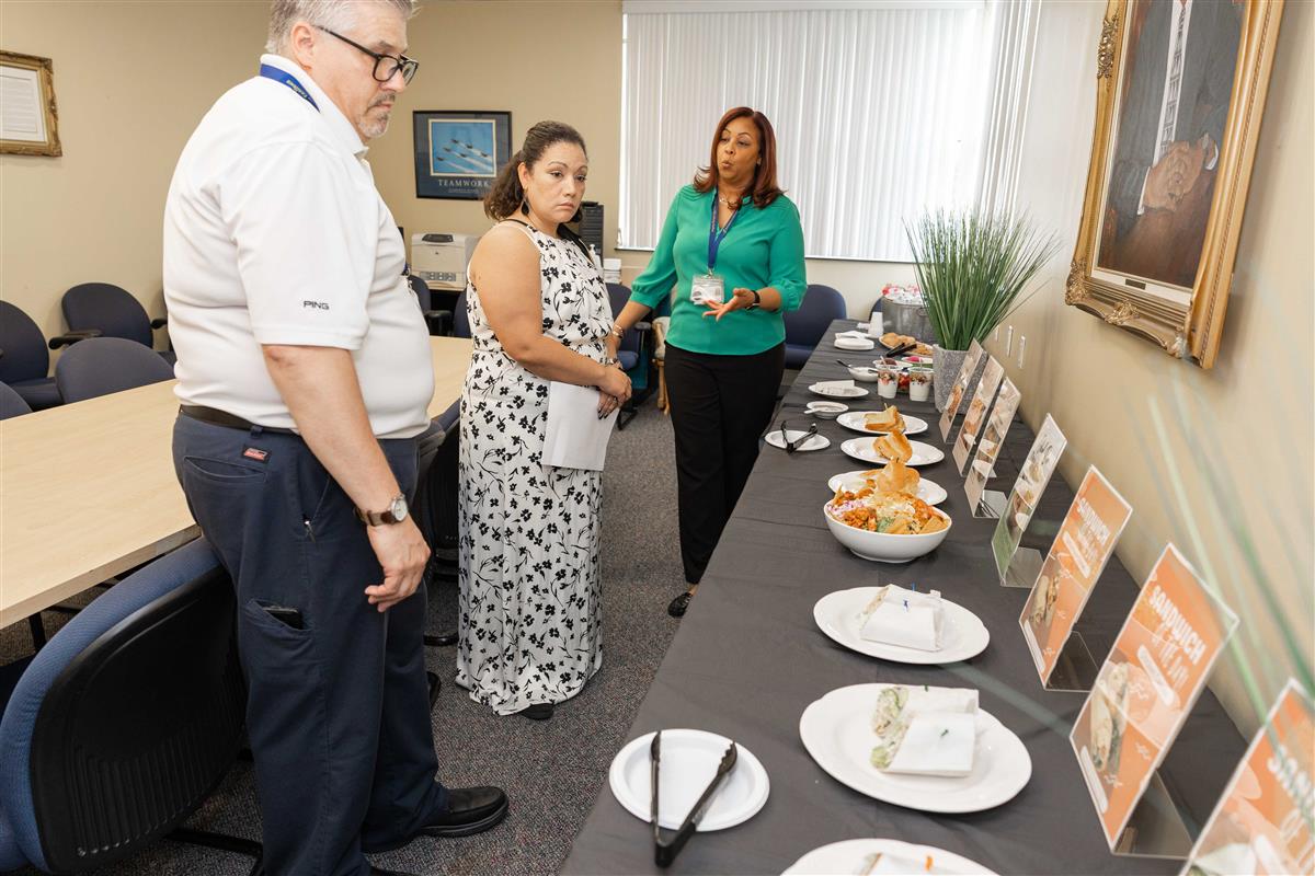 Board President Iliana Chevres Visits Food &amp; Nutrition Services