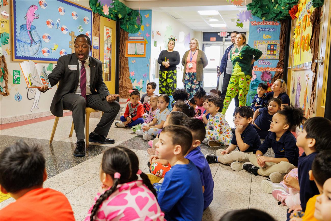 Board Presidents Stanley Neron Tours School 52